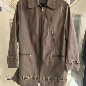 Fendi Brown Jacket with Gold Details